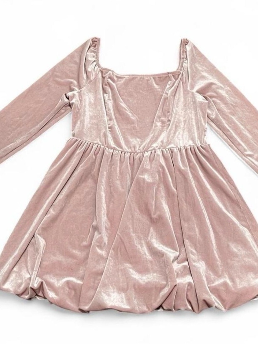Celebrity Pink Long Sleeve Babydoll Mini Dress